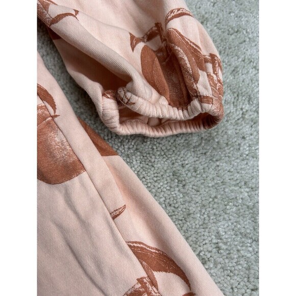 KATE QUINN ORGANICS V-Neckline 3/4 Length Sleeve Cinched Top Peach Medium Women - Picture 5 of 7